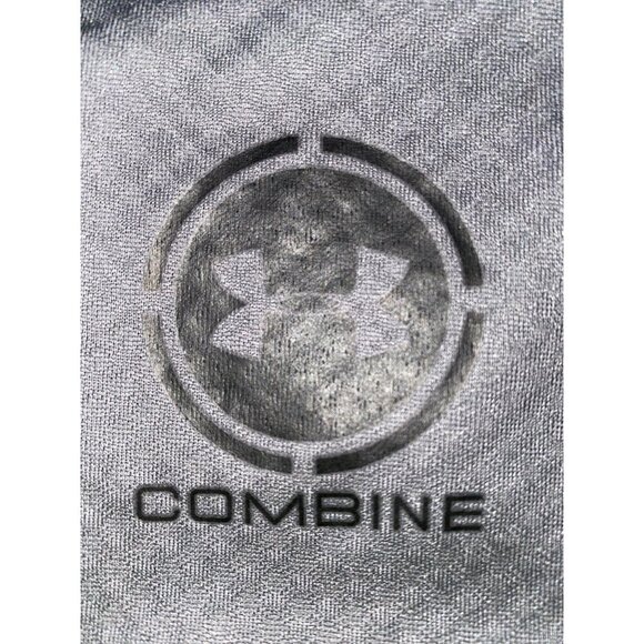 UNDER ARMOUR 2015 MEN'S COMBINE GRAY/YELLOW HALF ZIP MOCK NECK LS PULLOVER SZ 2X - Picture 6 of 8